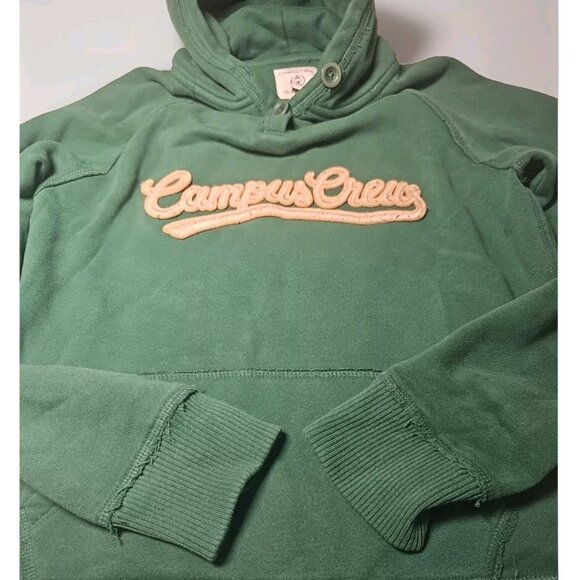 Campus Crew Unisex Green Graphic Print Sweatshirt Hoodie - Small - Picture 4 of 10